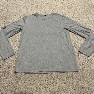 Lululemon Men's 5 Year Basic Gray Long Sleeve Tee Sz M Casual Active Travel